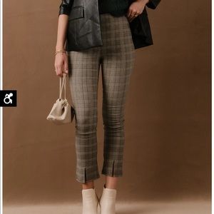 BRAND NEW Bohme split hem plaid pants